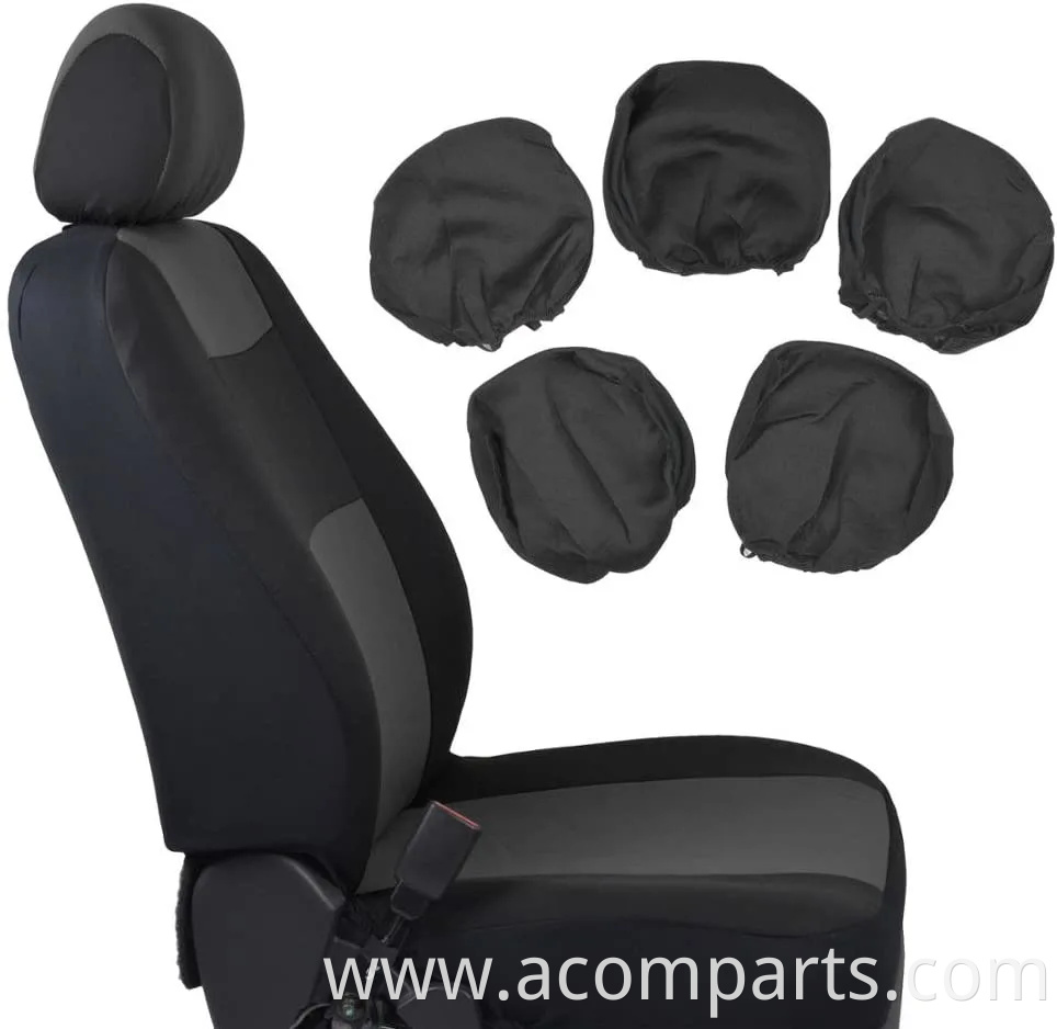 Universal Fit Flat Cloth 9PCS Seat Cover, (Black) (, Fit Most Car, Truck, SUV, or Van)